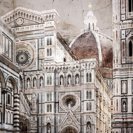 Italien – Kathedrale Santa Maria del Fiore in Florenz – 70 x 70 cm – hinter Glas