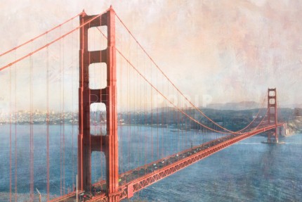 San Francisco Golden Gate Bridge 4 – 100 x 65 cm – Canvas Leinwand auf Keilrahmen gespannt