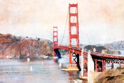 San Francisco Golden Gate Bridge 2 – 120 x 80 cm – Canvas Leinwand auf Keilrahmen gespannt