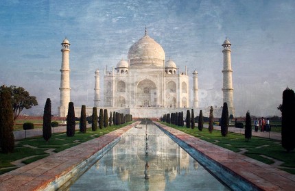 Asien Indien Tajmahal 2 – 70 x 45 cm – Canvas Leinwand auf Keilrahmen gespannt