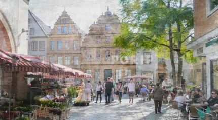 Bielefeld 1a – 65 x 35 cm – Canvas Leinwand auf Keilrahmen gespannt