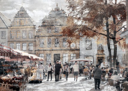 Bielefeld 1 – 55 x 40 cm – Canvas Leinwand auf Keilrahmen gespannt