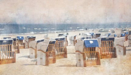Strandkörbe 3 Usedom – 110 x 60 cm – Canvas Leinwand auf Keilrahmen gespannt