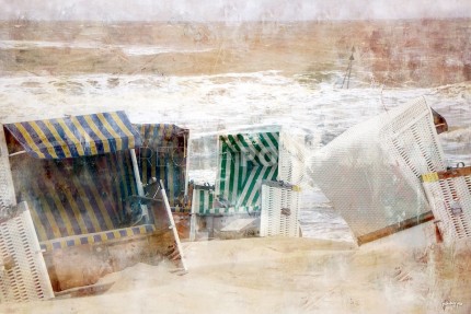 Strandkörbe 7 Usedom – 60x 40 cm – Canvas Leinwand auf Keilrahmen gespannt