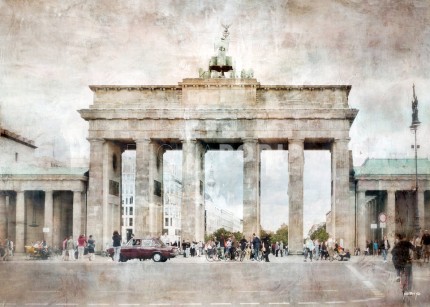 Berlin 13 mit Bradenburger Tor – 100 x 70 cm – Canvas Leinwand auf Keilrahmen gespannt
