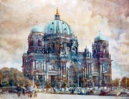 Berlin 1 – Dom – 60 x 45 cm – Canvas Leinwand auf Keilrahmen gespannt