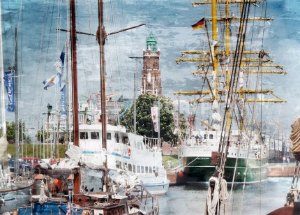 Bremerhaven 1 mit Alexander von Humboldt – 90 x 65 cm – Canvas Leinwand auf Keilrahmen gespannt