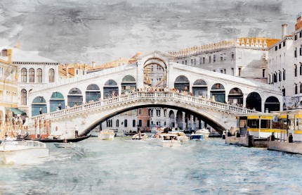 Venedig 10 Rialto – 85 x 55 cm – Canvas Leinwand auf Keilrahmen gespannt
