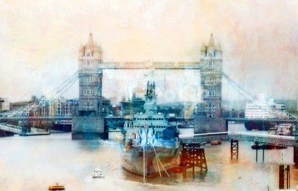 London Towerbridge – 100 x 65 cm – Canvas Leinwand auf Keilrahmen gespannt