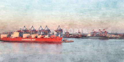 Hamburg Hafen 39 – 120 x 60 cm – Canvas Leinwand auf Keilrahmen gespannt