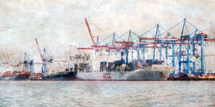 Hamburg Hafen 25 – 100 x 50 cm – Canvas Leinwand auf Keilrahmen gespannt