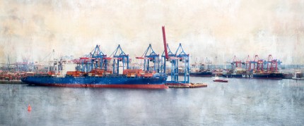 Hamburg Hafen 42 – 120 x 50 cm – Canvas Leinwand auf Keilrahmen gespannt