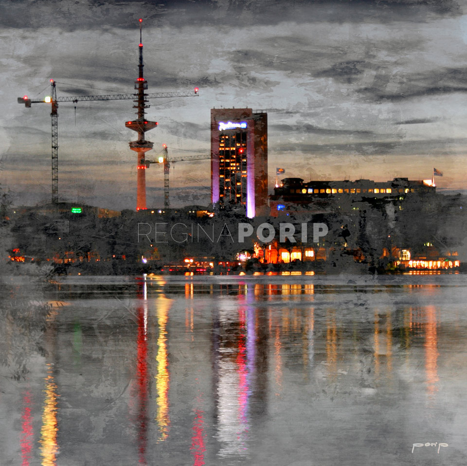 Hamburg Alster Fernsehturm 3 – 30 x 30 cm