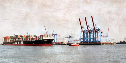 Hamburg Hafen 45 – 120 x 60 cm – Canvas Leinwand auf Keilrahmen gespannt