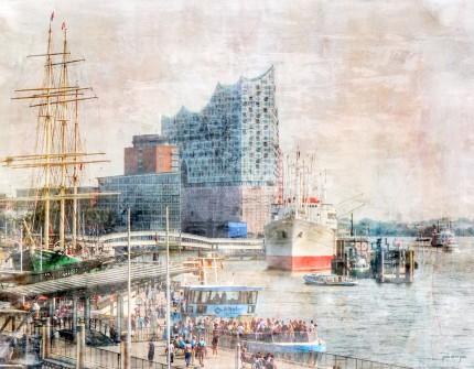 Hamburg Hafen 46 – 90 x 70 cm – Canvas Leinwand auf Keilrahmen gespannt