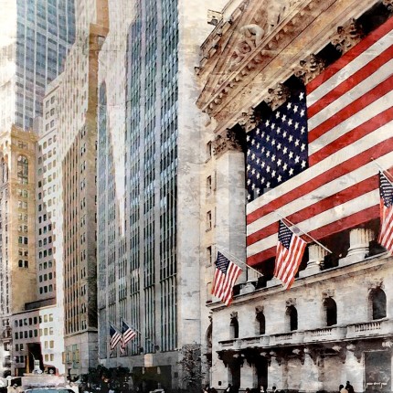 New York Wall Street – 60 x 60 cm – Canvas Leinwand auf Keilrahmen gespannt