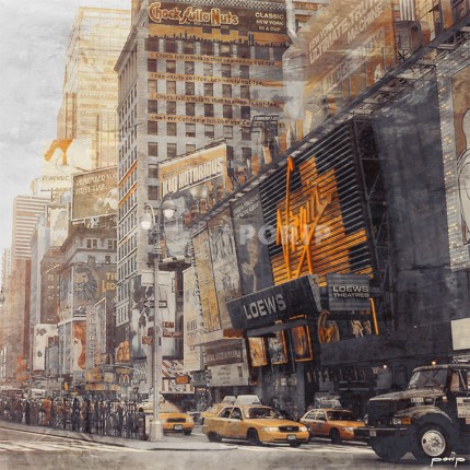 New York Timesquare Virgin – 60 x 60 cm – Canvas Leinwand auf Keilrahmen gespannt