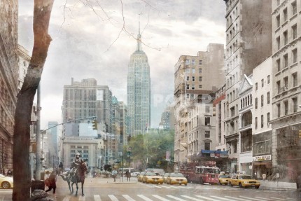 New York Empire State Building 14 – 120 x 80 cm – Canvas Leinwand auf Keilrahmen gespannt
