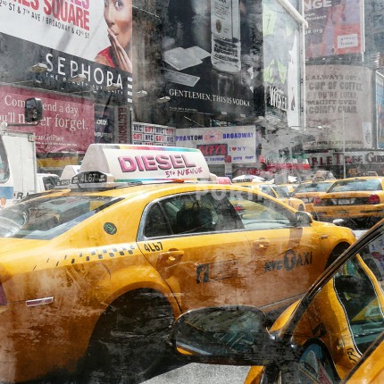 New York Times Square 8a – 70 x 70 cm – Canvas Leinwand auf Keilrahmen gespannt