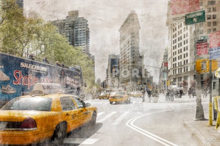 New York Flatiron 5b – 120 x 80 cm – Canvas Leinwand auf Keilrahmen gespannt
